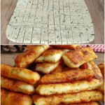 Bastonase crocante cu brânză proaspătă și aromată
