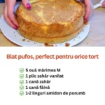 Blat de tort ușor și pufos, ideal pentru deserturi delicioase.
