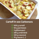 Cartofi cu sos Carbonara - rețetă delicioasă și simplă