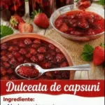 Dulceață de căpșuni proaspete și aromate, ideală pentru micul dejun.