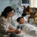 Câine în terapie intensivă după o lungă comă, recuperare impresionantă.
