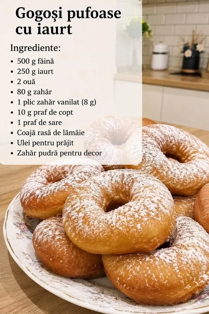 Gogoși moi cu iaurt - rețetă simplă și delicioasă
