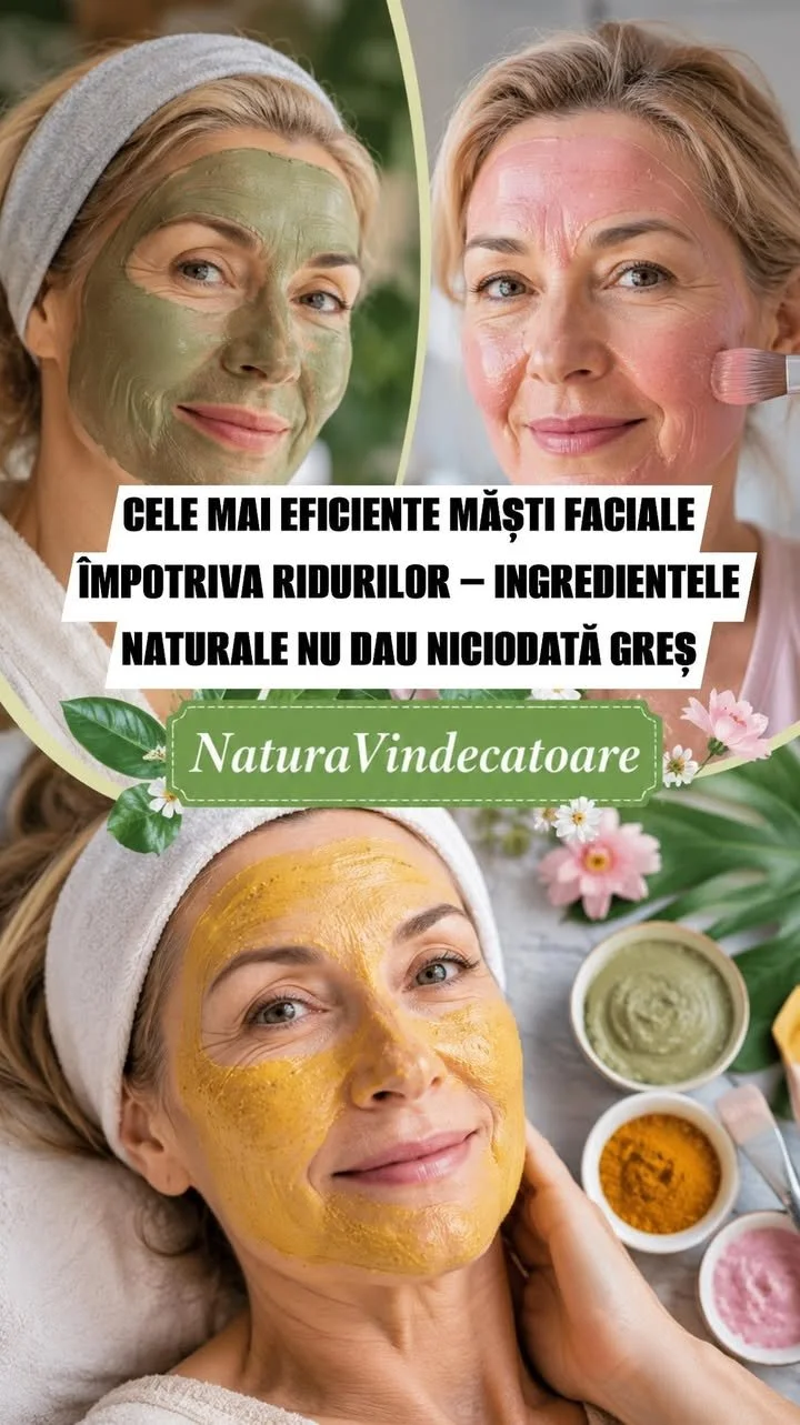 Măști faciale naturale pentru reducerea ridurilor și îmbelșugarea pielii