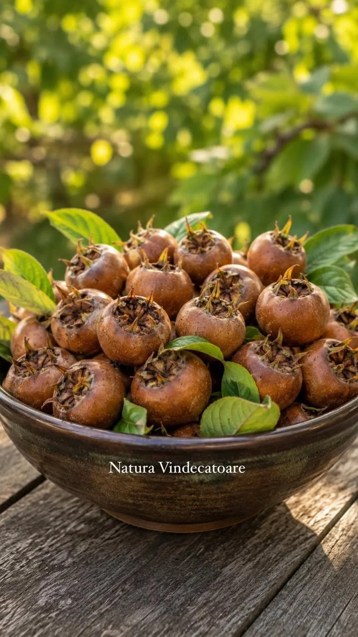 Mosmonul (Mespilus germanica), un fruct cu beneficii surprinzătoare pentru sănătate.