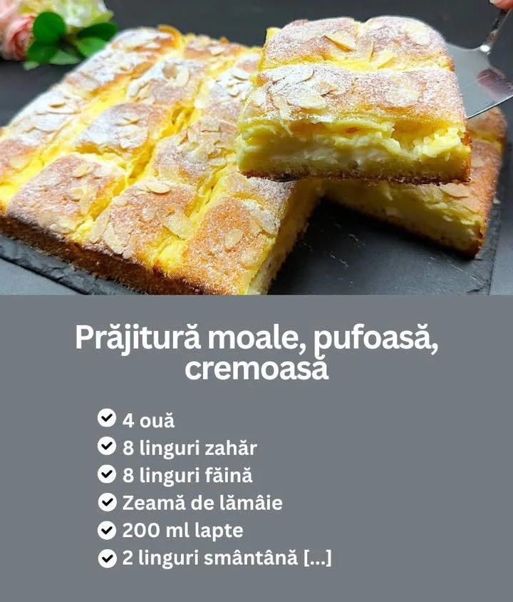 Prăjitură cu cremă de lămâie, delicatese proaspete și aromate