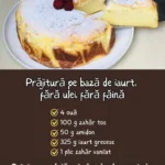 Prăjitură cu iaurt garnisită cu fructe proaspete