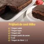 Rețetă de prăjitură de casă Milka cu ciocolată delicioasă