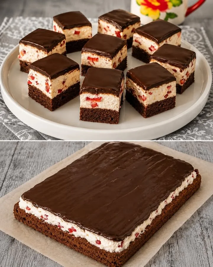Prajitura Krem a la Krem cu Mascarpone si Căpșuni, desert rafinat și delicios.