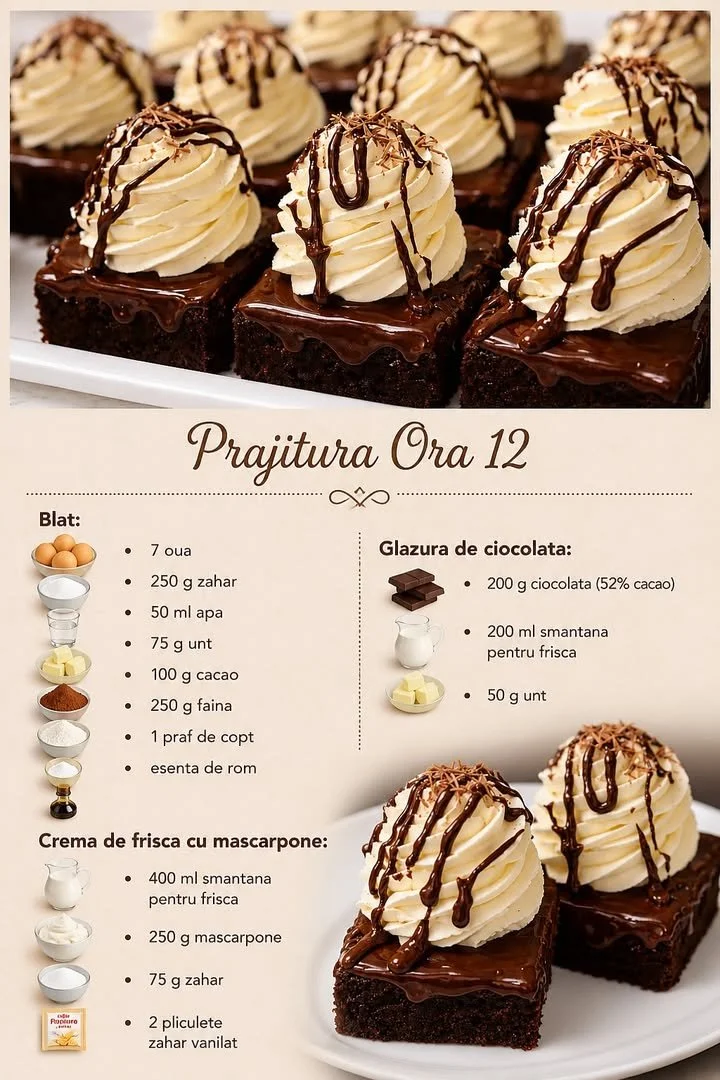 Prăjitură delicioasă preparată rapid pentru prânz