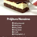 Prăjitura Nanaimo delicioasă cu straturi de cremă și ciocolată