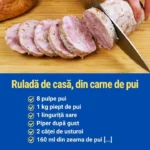Ruladă de pui făcută acasă, rețetă delicioasă și ușor de preparat