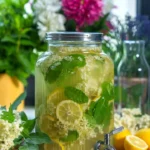 Bautura socată cu mentă și miere, răcoritoare și naturală