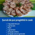 Șuncă de pui fragedă proaspăt gătită, delicioasă și apetisantă