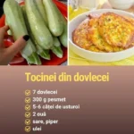 Tocinei din dovlecei proaspeți, serviti cu sos de iaurt