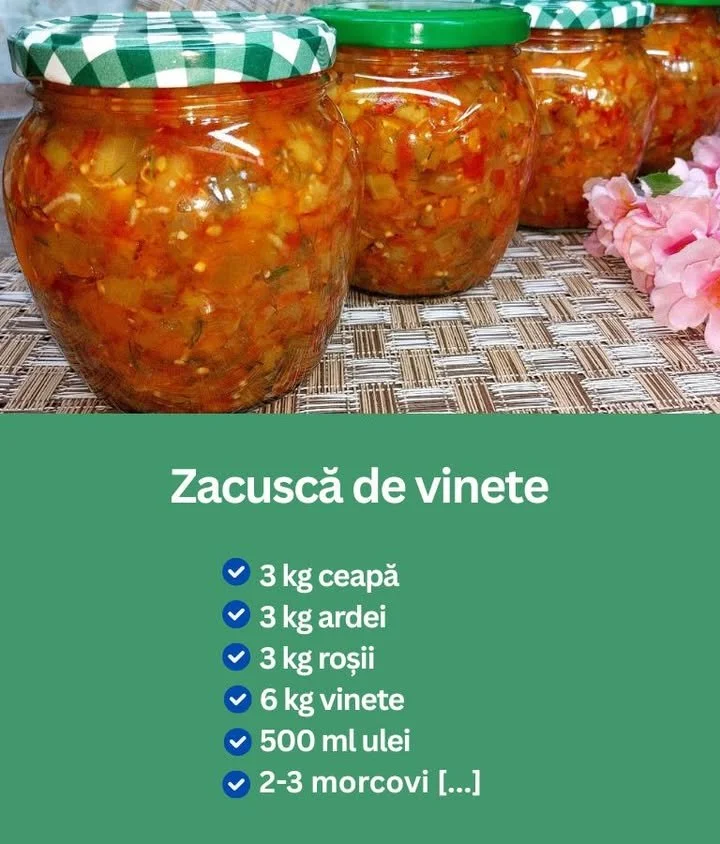 Zacuscă de vinete - rețetă tradițională românească delicioasă