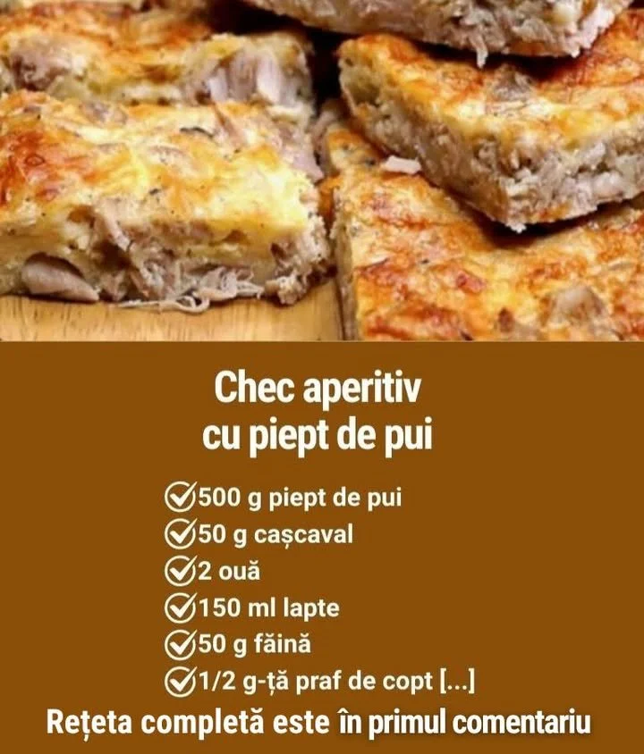 Aperitiv cu piept de pui în aluat de chec, rețetă delicioasă și rapidă