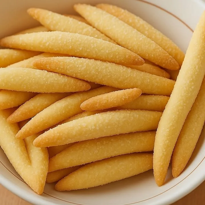Batoane cu sequilhos decorate și prăjite, deliciu dulce din bucătăria braziliană.