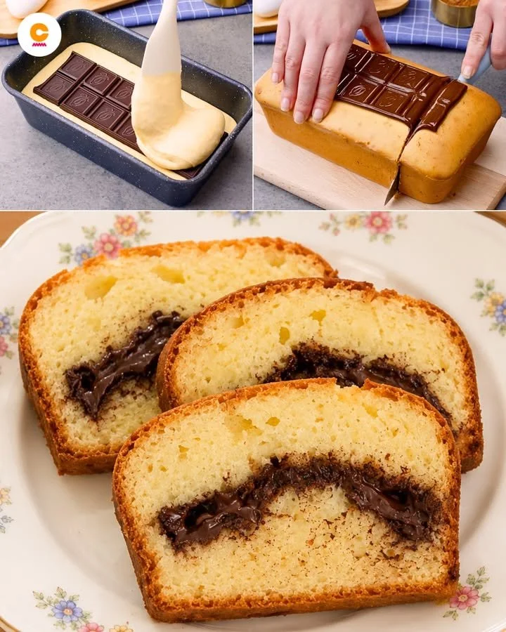 Delicios chec cu ciocolată proaspăt scos din cuptor