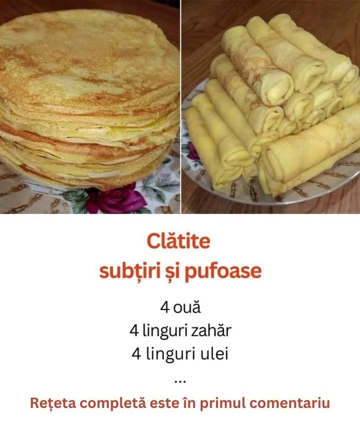 Clătite subțiri și fine servite cu toppinguri delicioase