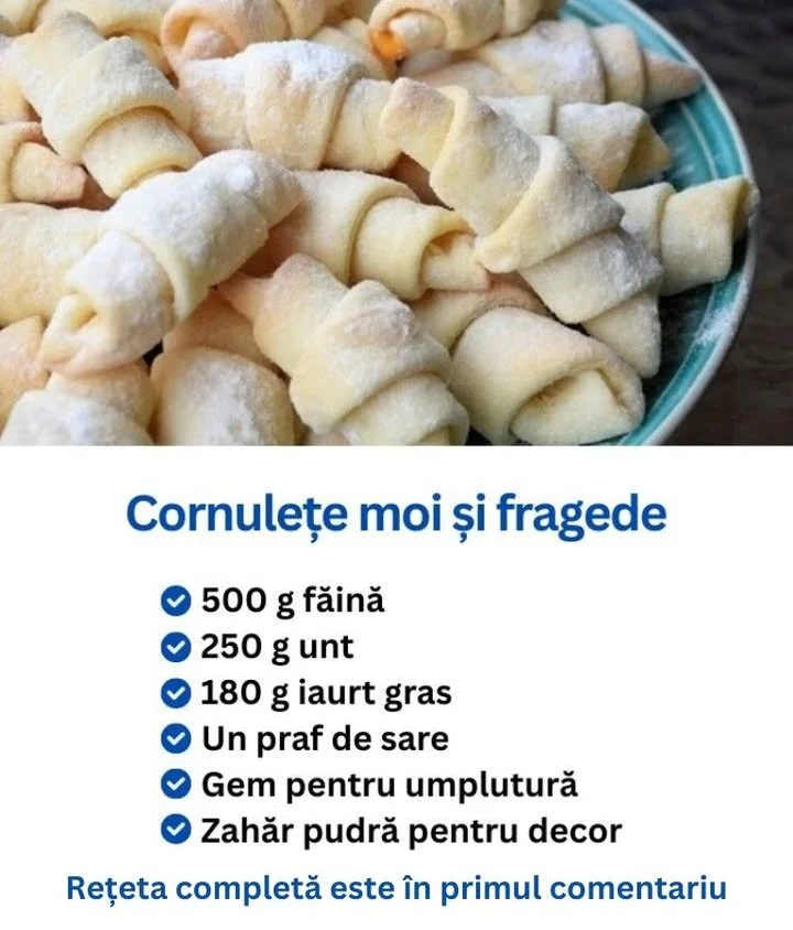 Cornulețe fragede, dulci și aromate, servite pe o farfurie elegantă.