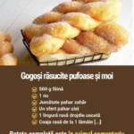 Gogoși răsucite pufoase și moi servite pe o farfurie