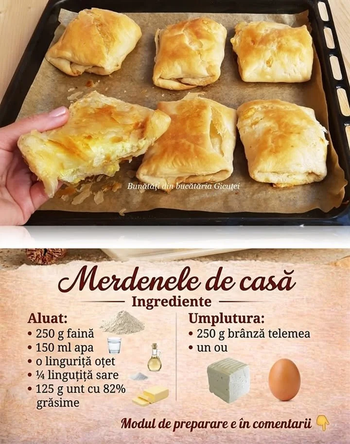 Merdenele de casă proaspăt coapte, servite pe un platou