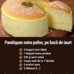 Pandișpan extra pufos pe bază de iaurt, proaspăt și gustos