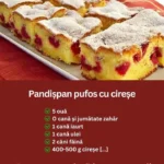 Pandispan pufos cu cireșe proaspete, un desert delicos și aromat.