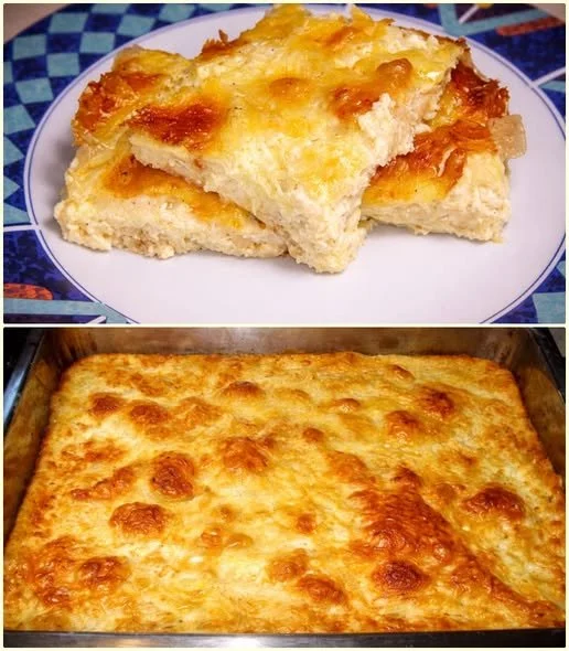 Plăcinta Puturoasei servită cu o garnitură delicioasă