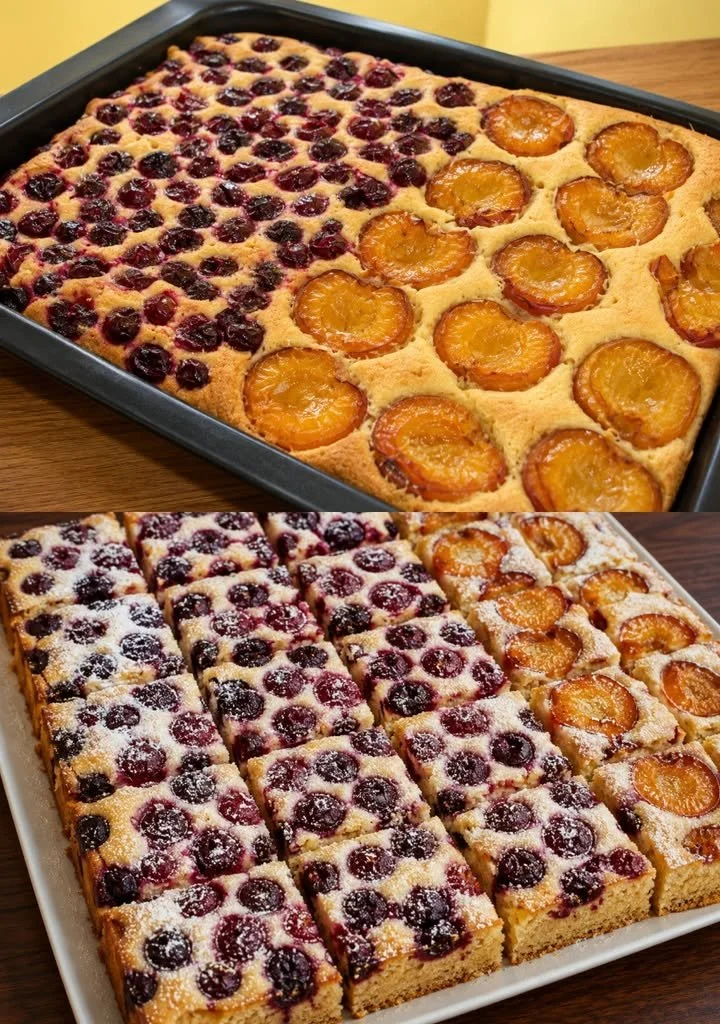 Prăjitură cu fructe proaspete, delicioasă și ușor de preparat