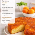 Prăjitură răsturnată cu caise, rețetă simplă și delicioasă