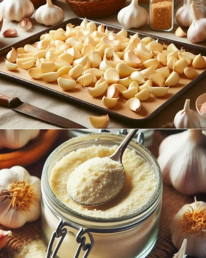 Pudră de usturoi pentru gătit și sănătate