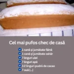 Chec pufos de casă, rețetă delicioasă pentru un desert perfect