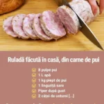 Ruladă din carne de pui preparată cu ingrediente fresh