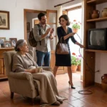 Televizorul oprit dezvăluie trădarea fiului și nurii ei care i-au cheltuit banii.
